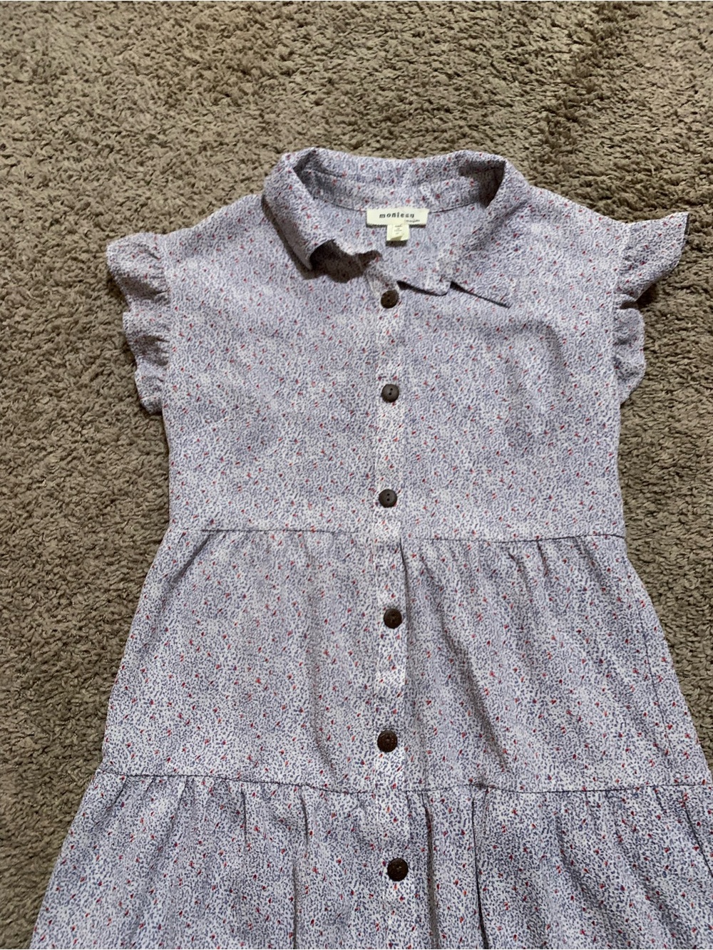 Monteau Ruffle Sleeve Dress Small - Picture 2 of 6
